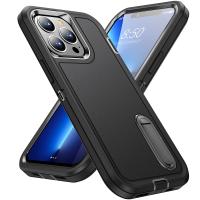 Funda resistente antigolpes militar híbrida 3 en 1 para iPhone 16 Pro Max 11 12 13 14 15 Pro Max 15 Plus 16E cubierta dura para teléfono con soporte para PC - details 6
