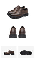 Nuevos zapatos de cuero para hombres zapatos de cuero formales estilo británico marrón que aumentan los zapatos de cuero de negocios hombres - details 16