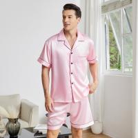 Traje de casa con solapa para hombre en verano, pijama delgado, ropa de casa holgada para hombre y talla grande - details 6