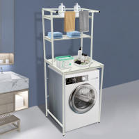 Lavadoras estantes organizador de baño baño balcón baño baño estante superior de inodoro recepción al suelo - details 2