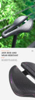 WEST BIKING-sillín transpirable para bicicleta de montaña, asiento suave de PU, resistente al agua, accesorios de ciclismo - details 4