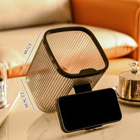 Cubo de basura Circular para escritorio, papelera ligera y portátil de lujo para oficina, dormitorio y cocina - details 4