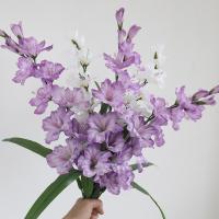 Rama de gladiolos artificiales de 86cm, arte Floral de tacto Real, flores de alondra falsas, 12 cabezas, flores de orquídeas de simulación hechas a mano - details 10
