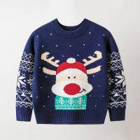 Suéter informal tejido con estampado de renos para niños y niñas, suéteres de árbol de Navidad, ropa cálida para bebés, Año Nuevo - details 4