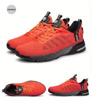 CLOHOO Zapatillas de deporte de punto transpirables para hombre con suela MD acolchada gruesa: comodidad para todas las estaciones, detalles en verde neón/negro, tracción duradera para deportes y uso casual, calzado cómodo, diseño de zapato elegante, - details 21