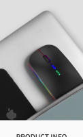 Portable RGB Bluetooth Wireless Mouse 2.4GHz USB Rechargeable Power Display Mouse Gamer for iPad Laptop PC Macbook Gaming Mouse - details 10