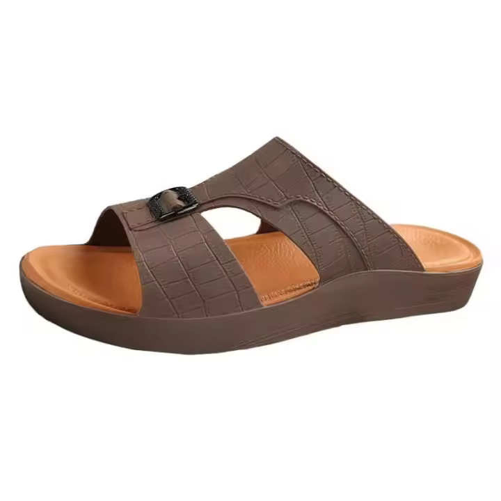 Nueva llegada, zapatillas informales de moda de talla grande Exportplus, chanclas de suela gruesa para prendas de vestir estampadas, fabricante, triangulación de envíos - 1