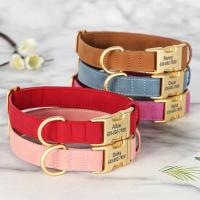 Collar perro personalizado, collares cuero PU perros, collar mascotas con hebilla de Metal personalizado gratis para perros - details 16