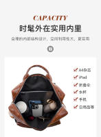Mochila retro de cuero PU para mujer, bolso de hombro antirrobo, mochila de viaje de ocio, bolso para portátil de gran capacidad - details 9