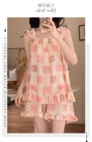 Ropa de dormir acolchada para mujer, camisola, pantalones cortos, conjunto de verano, ropa de dormitorio Floral de alto valor para chica dulce - details 8
