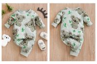 Monoprint de Algodón Cómodo para Niños y Niñas Estilo de Dibujos Animados de Kaola para Primavera y Otoño Vestidos Culturales para Niños - details 2