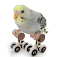 Juguetes de Entrenamiento para Pájaros 6Pcs Anillo de Empilhaje Mini Carro de Compras Patinetas Bola de Campana Mesa de Tricks para Pájaros Material de Madera Dangerous Goods Normales Producto Universal para Interior - details 11