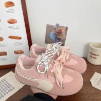 Zapatos de entrenamiento Rosa alemán junta femenina fea linda 2025 primavera y verano nuevo nicho chic puff pan zapatos Forrest Gump zapatos blancos - details 3