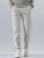 Pantalones de Corduroy para Hombres Ajuste Delgado, Elástico, Moda de Negocios y Trabajo para Primavera Otoño - details 15