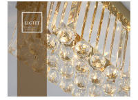 Phube moderno restaurante K9 bombilla LED de cristal lámpara de techo decoración del hogar comedor lámpara de techo de acero inoxidable - details 7
