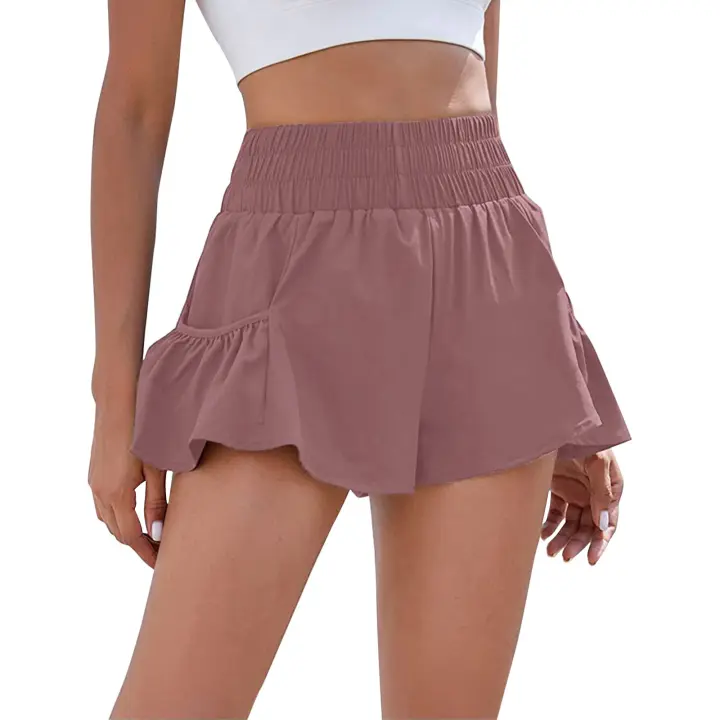 Pantalones cortos Deportivos De Cintura Alta Para Mujer Pantalones De Yoga De secado rápido Para Correr Y Gimnasio Pantalones De Tenis Estilo Casual Verano - 1