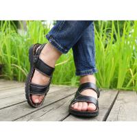 Sandalias de cuero para hombre, zapatos informales, ligeros y cómodos, para la playa y el verano - details 6