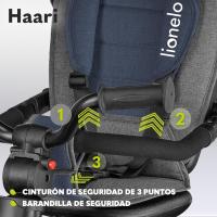 Haari Bicicleta 2 en 1 Menores hasta 25 kg 1,5-5 años Triciclo- Carrito Cesta espaciosa, Bolsa y portavasos Cinturones de 3 Puntos con Fundas Toldo Reposapiés Azul Oscuro - details 19