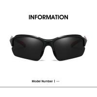 Gafas de sol deportivas polarizadas para exteriores, modelo nuevo 2025, con diseño de media montura y protección contra el viento - Gafas de sol para pesca - details 1