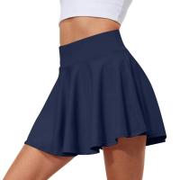 Verano Mujer Sprints tenis baile Fitness faldas cortas juvenil secado rápido sólido forro femenino cintura alta Mini faldas pantalones cortos - details 7
