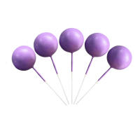 Adornos de pastel con forma de bola de colores, Decoración de Pastel DIY para boda, fiesta de cumpleaños, postre, accesorios para magdalenas, suministros para hornear, 5 piezas - details 9