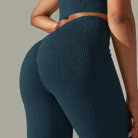 Leggings push-up sin costuras para mujer, pantalones elásticos de cintura alta para entrenamiento, correr, yoga, gimnasio - details 37