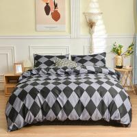 Súper King Seda de Cama con Estampado de Mármol Negro Funda de Edredón Simple Estilo Muebles de Dormitorio Conjunto de Ropa de Cama 220x240 - details 11