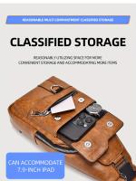 Nuevo bolso de mensajero unisex impermeable y resistente al desgaste, bolso cruzado, bolso de mano, bolso de hombro, bolso de pecho, hecho de tela resistente al desgaste, gran capacidad con bolsillos grandes, fácil de transportar, adecuado para el trabajo - details 6