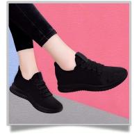 Zapatillas de plataforma antideslizantes transpirables para mujer, zapatos informales coreanos para correr, zapatillas negras - details 7