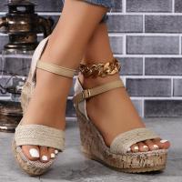 Sandalias de cuña de tacón alto para mujer. - details 0