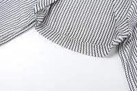 Vestido de rayas de cadera delgada de hombro recto con cinturón halter para mujer, nueva línea - details 24