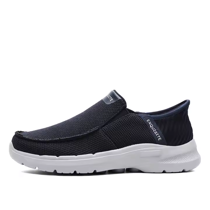 Los hombres zapatos transpirables de malla tejida ultra-ligeros con suela gruesa de pedal. - 1