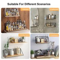 Estantes montados no perforados, perchas de madera para salón, cestas de iluminación para dormitorio, decoraciones de pared, organizadores - details 9
