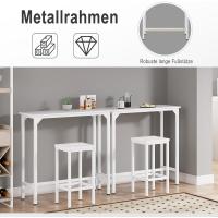 Conjunto de Mesa de Bar y 2 Sillas Estructura de Metal Tamaño 100x40x100 cm - details 4