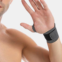 Muñequera ajustable para gimnasio, correa de soporte transpirable para Yoga, levantamiento de pesas - details 1