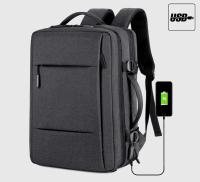 Mochila de viaje clásica para hombre, morral de negocios expandible con USB, bolsa de gran capacidad para ordenador portátil, im - details 23