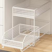 Estante de Almacenamiento de Cocina de 2 Niveles, Mueble Deslizante Multiusos para Electrodomésticos, Organizador de Baño con Cajones, Ahorro de Espacio - details 6