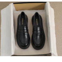 Mocasines de suela gruesa para mujer, nuevos zapatos de cuero retro de primavera 2025, zapatos de tacón grueso sin cordones con suela blanda para mujer - details 12