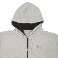 Sudadera con capucha de color sólido para hombre, suéter cálido con bolsillos, - details 5