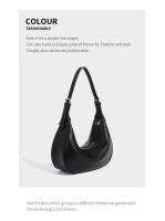 Bolso vintage para las axilas, bolso de media luna para principiantes, bolso de mensajero para el hombro del viajero. - details 7