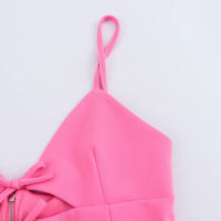 Top de Dos Colores para Mujer OUWU Diseño Ahuecado, Decoración con Lazo, Top de Color Sólido con Tirantes, Ropa de Calle Sexy Dulce Y2K - details 9