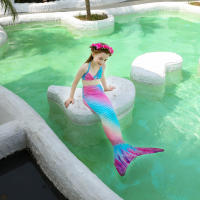 Traje de baño de cola de sirena para niñas, ropa de playa, Bikini, 2023 - details 1