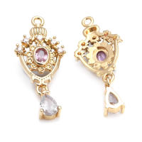 Colgante de Corona de Oro de 18K Forma de Gota de Diamante Falso Joyería DIY Relojes Gafas de Sol - details 7