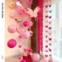 Flores artificiales hechas a mano de imitación de seda, accesorios de fotografía de gasa gigante colorida, fondo de flores falsas de 50cm - details 3