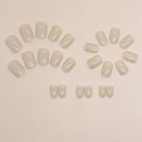 24pcs Uñas Postizas Cortas Y Redondas En Colores Sólidos Full Cover Desmontables Para Dedos De La Mano En Acrílico - details 13