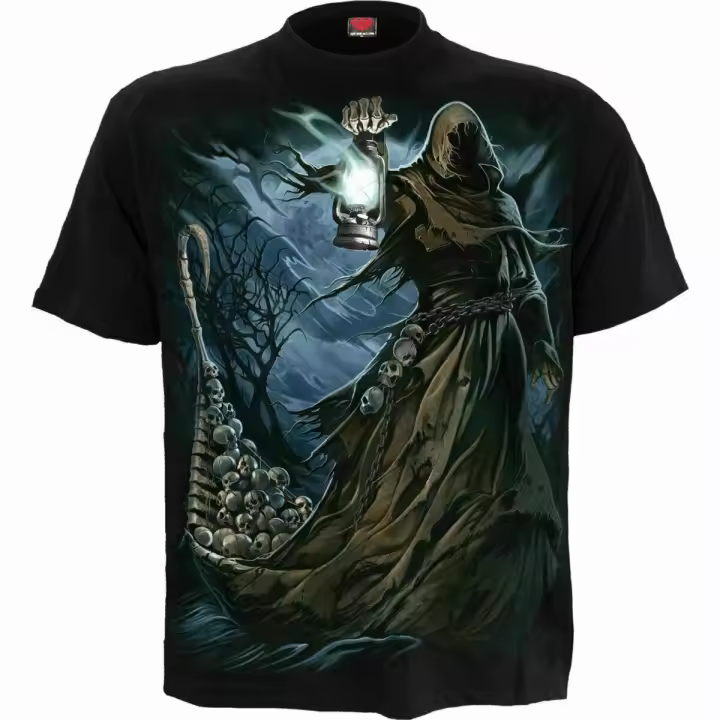 SPIRAL DIRECT FERRYMAN Camiseta/Motero/Tiburón/Muerte/Gótico/Ropa oscura/Top - 1