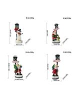 Adorno de Papá Noel, muñeco de nieve luminoso, artesanía de resina, ambiente navideño de escritorio, nuevo - details 4