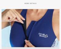 Nuevo traje de baño para mujer, traje de baño de una pieza anti UV, traje de buceo, protector contra sarpullidos, sin mangas, con cremallera, traje de baño para Surf, neopreno - details 12