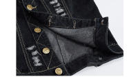 Chaleco vaquero de algodón para hombre primavera-verano estilo retro - details 7