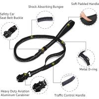 Correa de alta resistencia, correa táctica para perros que absorbe los golpes de 4 a 6 pies con 2 asas acolchadas, Clip de Metal fácil avanzado, reflectante No - details 1